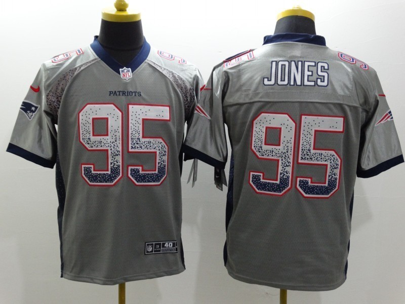 Men's New England Patriots Chandler Jones #95 Gray Jersey